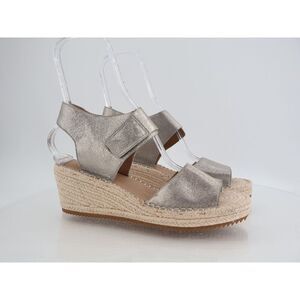 Eileen Fisher Womens Weslia Leather Ankle Strap Wedge Espadrille Sandals Size 11